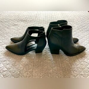 Sole Society pair of black leather booties- both size 8.